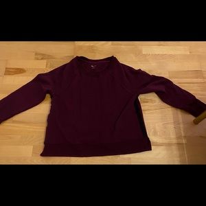 Purple Calvin Klein sweatshirt, logo embroidered